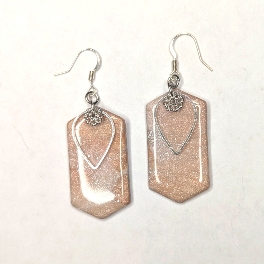 Shimmer Hexagon Earrings